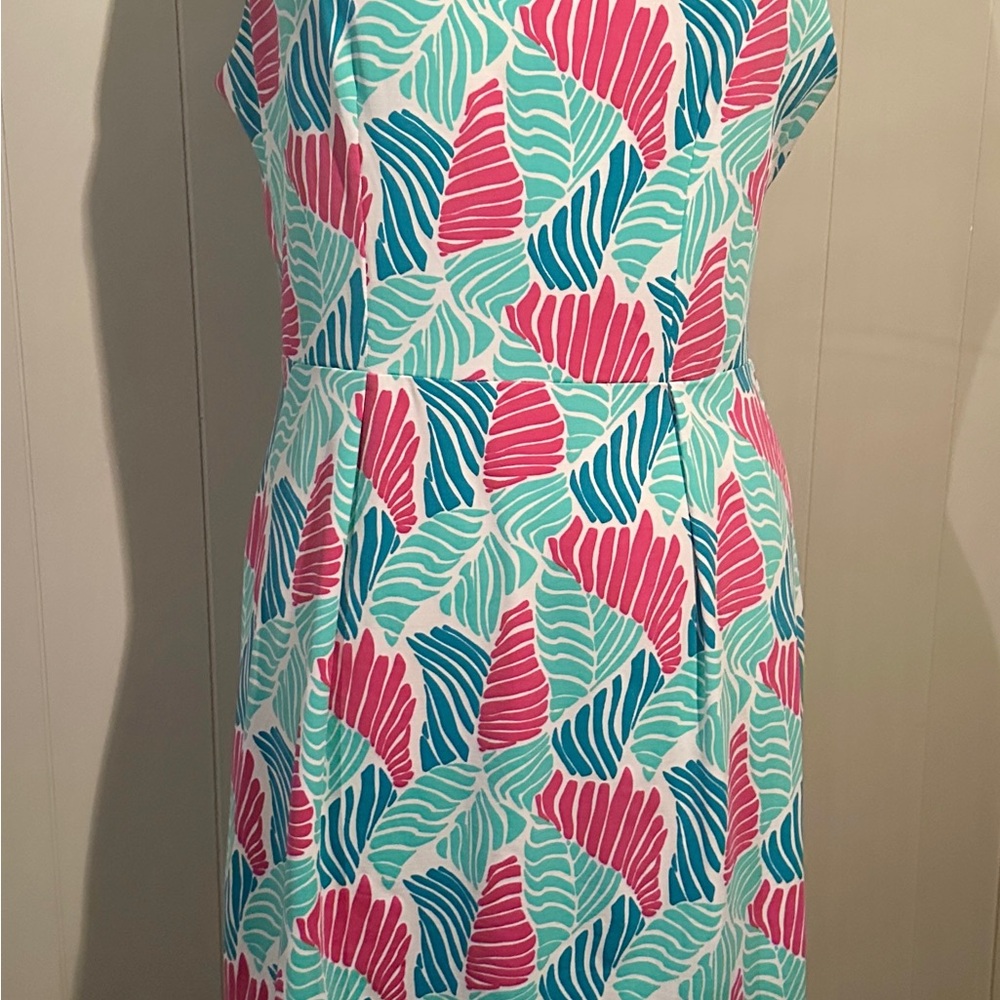 Tropical Leaf Print Britt Midi Dress
